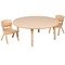 Flash Furniture Round 45 W, 45 L, 23.75 H, Plastic, Steel, Brown YU-YCX-0053-2-ROUND-TBL-NAT-R-GG - alternate 3